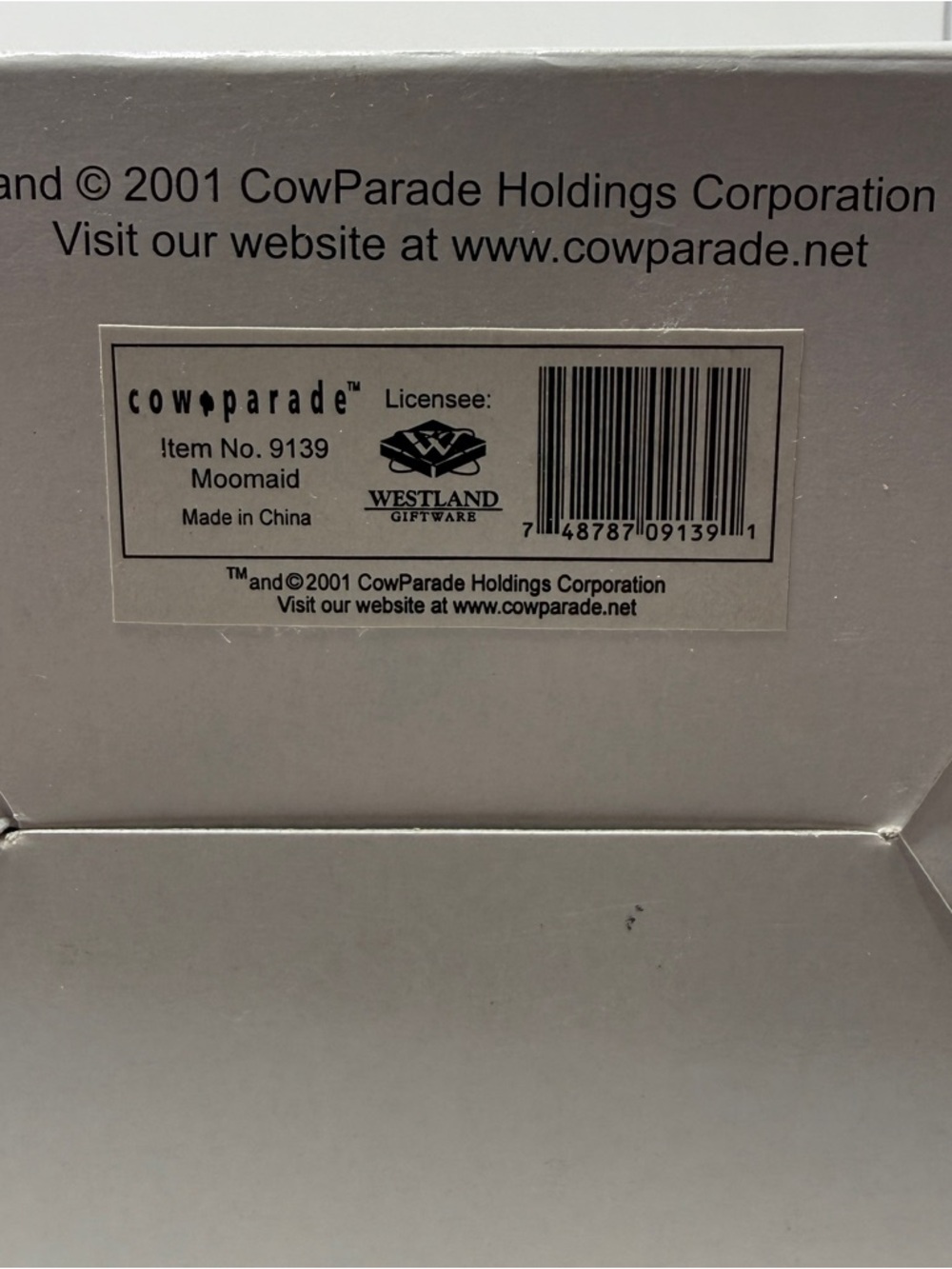 NWT Cow Parade Retired Collectible Moomaid Cow Figurine #9139 - Picture 8 of 8